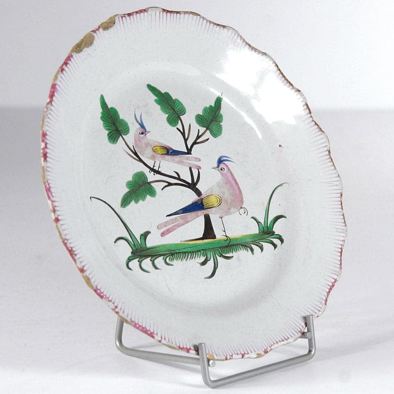 Plate Le Islette, multicolor ceramics, Lunéville, France, 19th c. - 43164