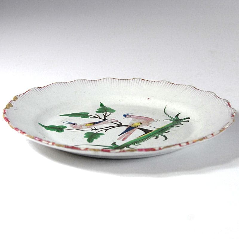 Plate Le Islette, multicolor ceramics, Lunéville, France, 19th c. - 43165