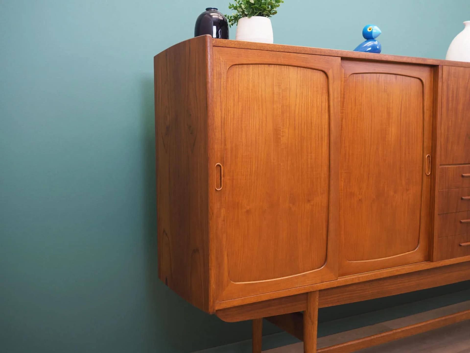 Highboard, teak brązowy, Dania, lata 60. - 42931
