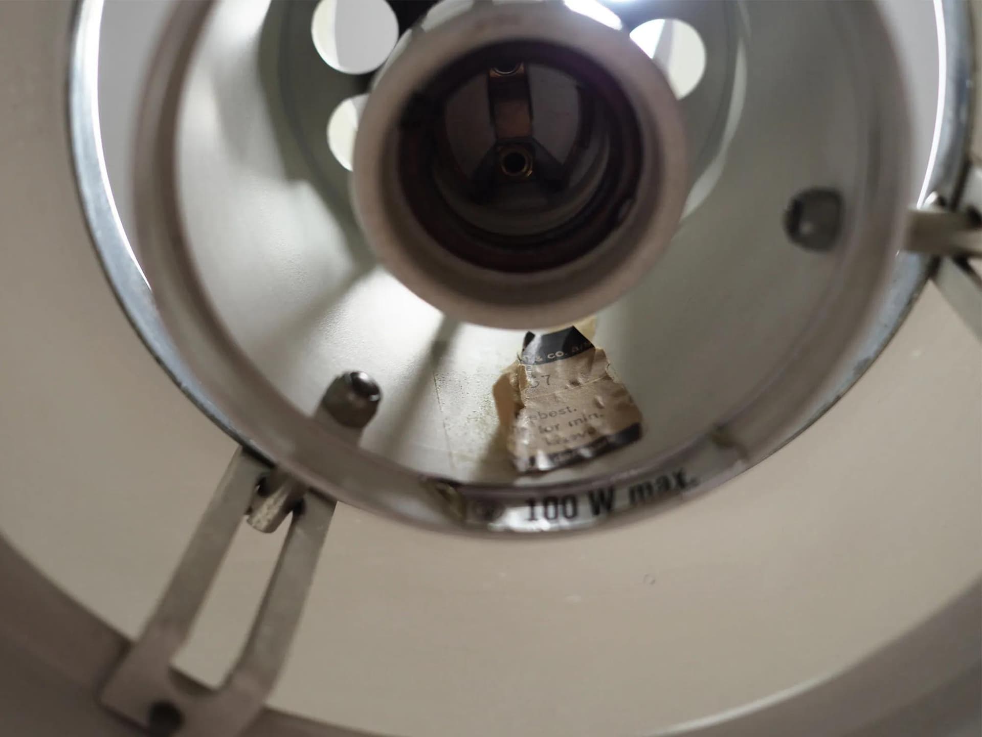 Pendant Lamp Mandalay, white silver metal, by A. Hansen, Louis Poulsen, Denmark, 1970s. - 42923