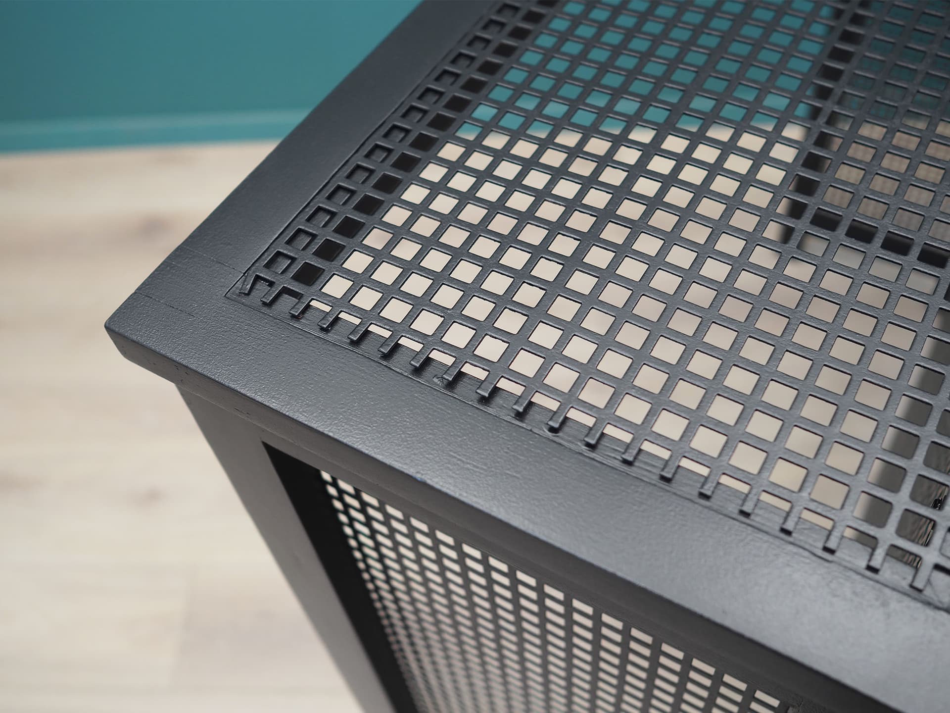 Osłona kominkowa, metal czarny, Dania, lata 80. - 51527