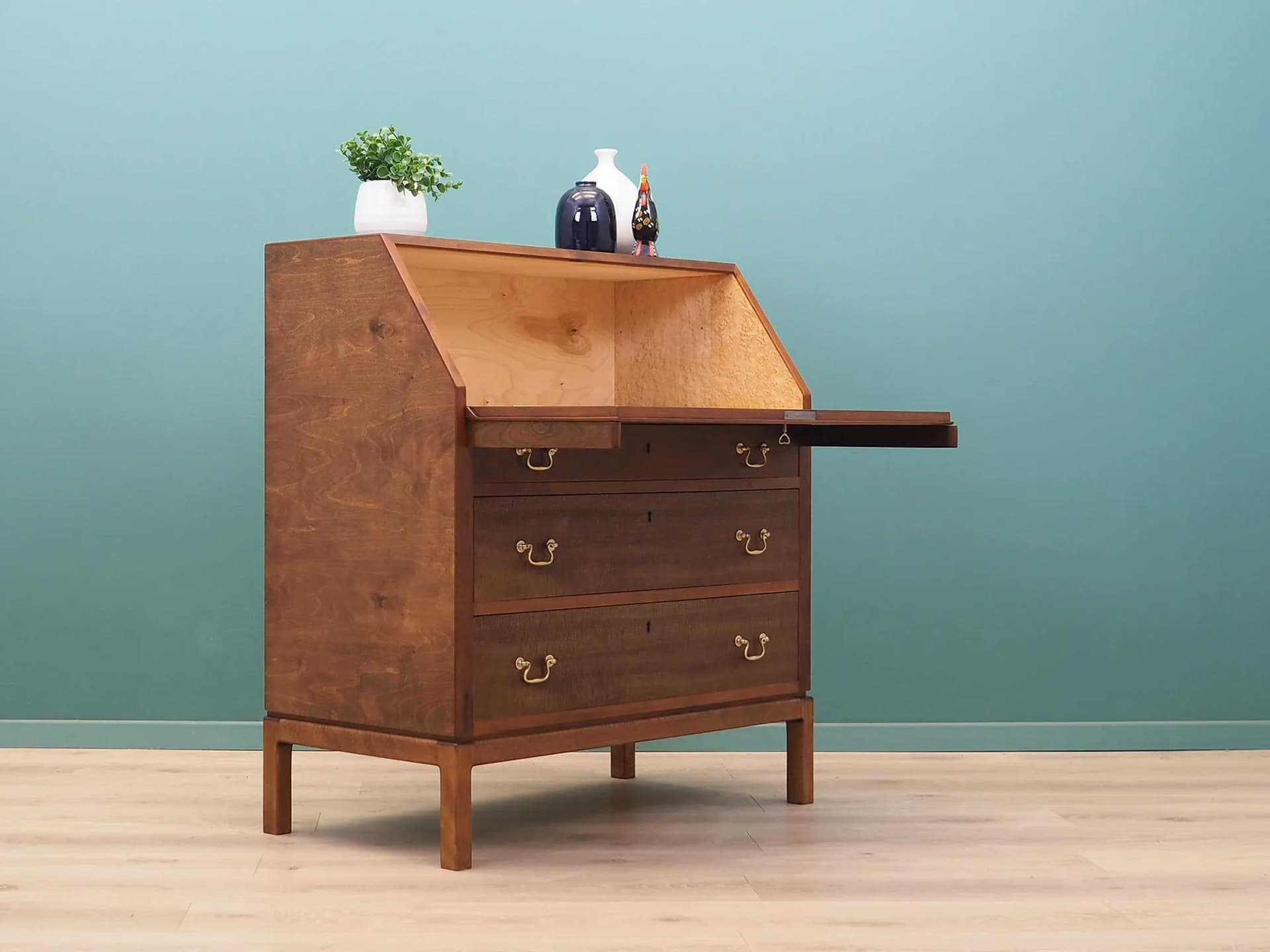 Secretary Desk, walnut, plywood, Denmark, 1960s - 42876