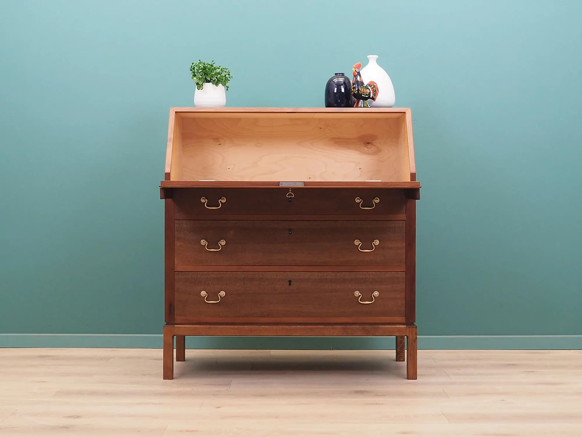 Secretary Desk, walnut, plywood, Denmark, 1960s - 42871