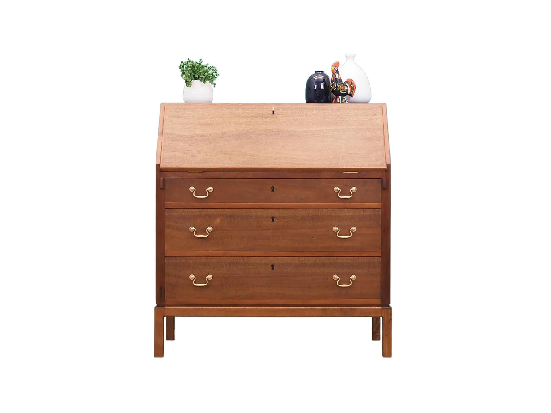 Secretary Desk, walnut, plywood, Denmark, 1960s