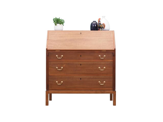 Secretary Desk, walnut, plywood, Denmark, 1960s - DIMENSION