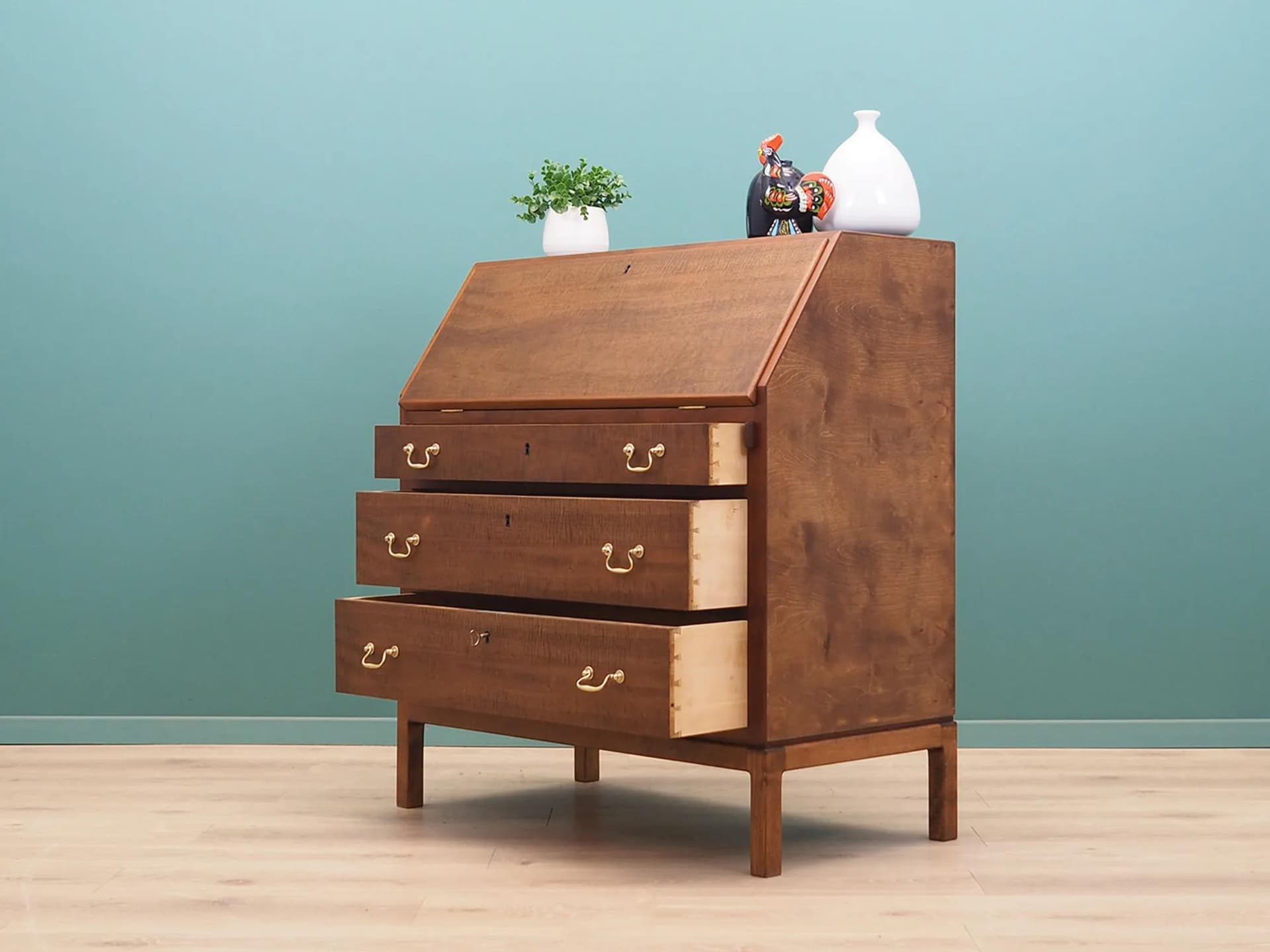 Secretary Desk, walnut, plywood, Denmark, 1960s - 42875