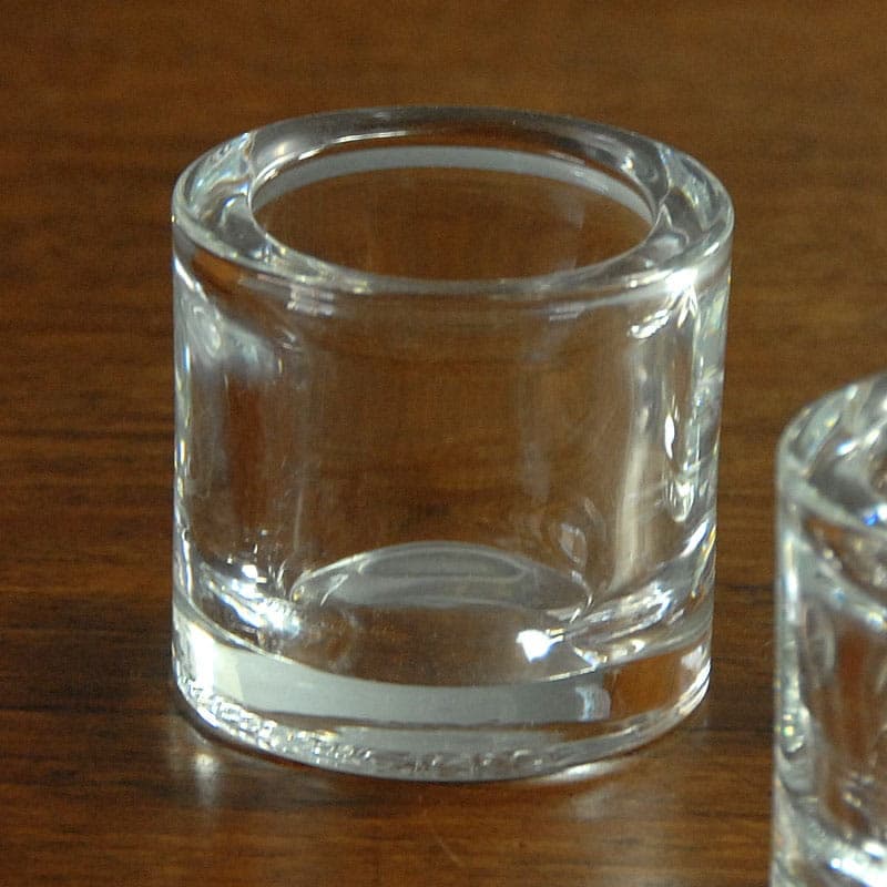 Zestaw świeczników Kivi, szkło transparentne, proj. H. Orvola, Iittala, Finlandia, lata 80. - 43089