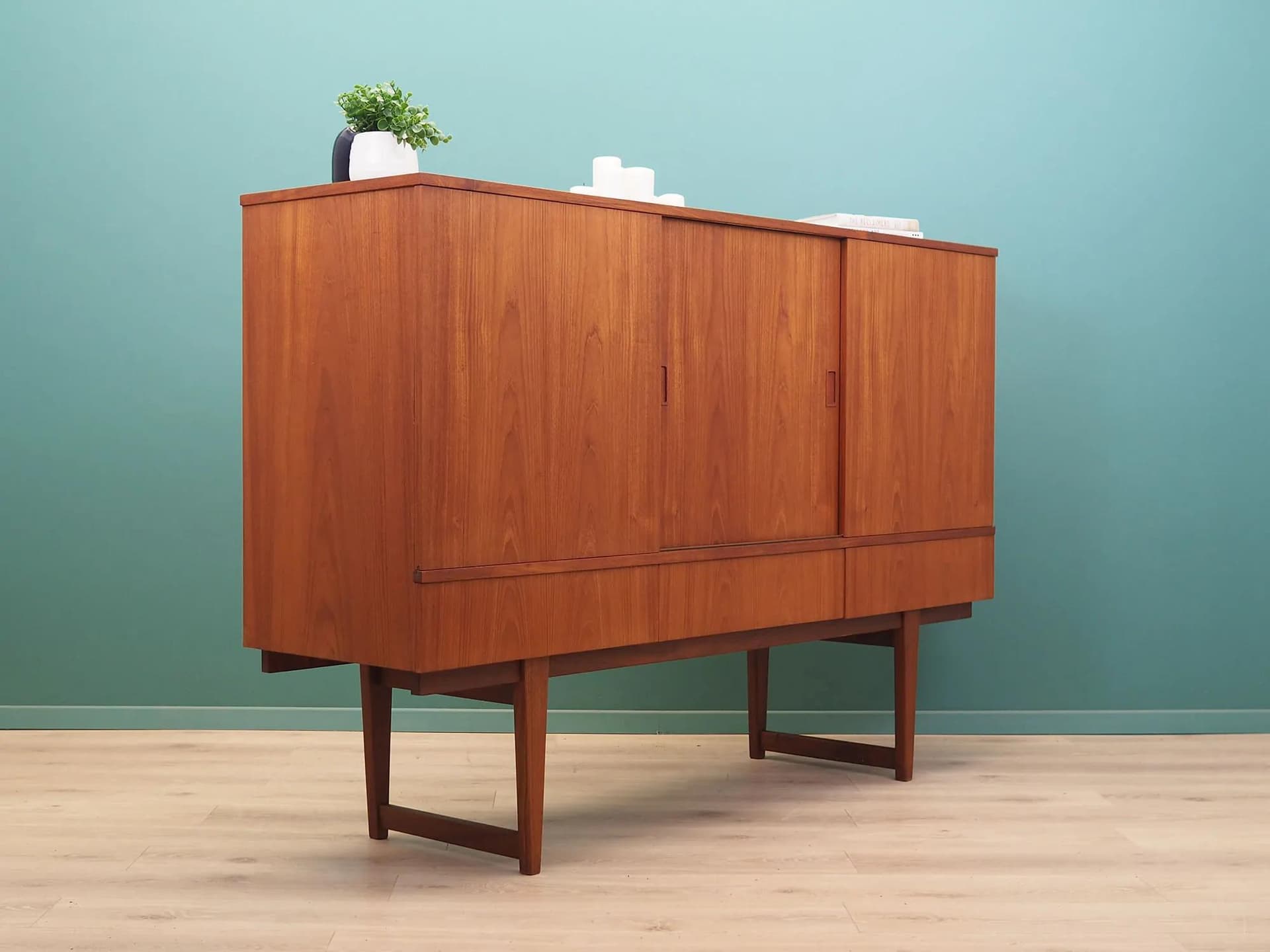 Highboard, teak brązowy, Dania, lata 60. - 42835
