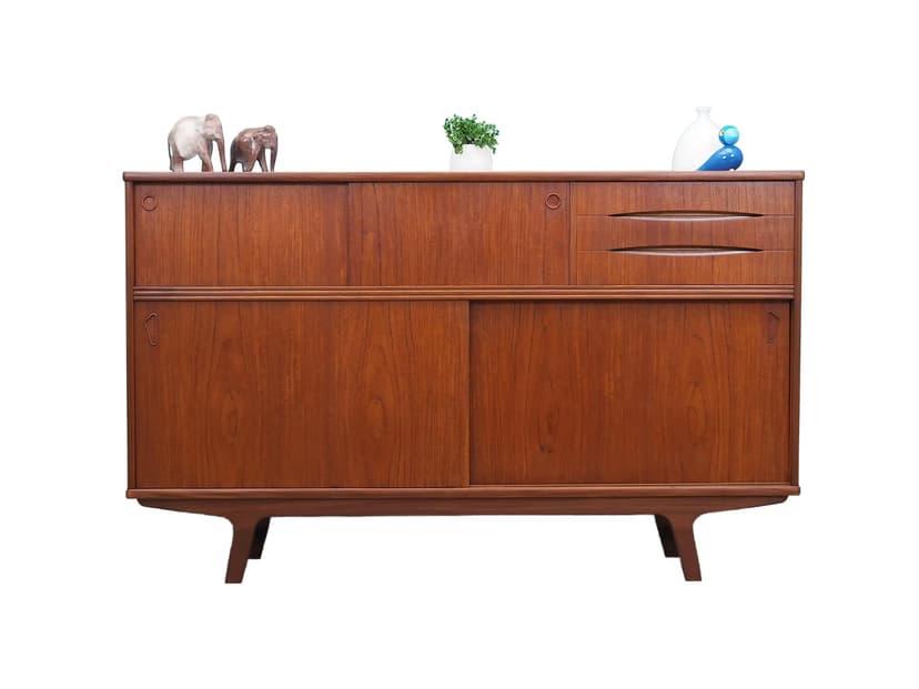 Highboard, teak brązowy, Dania, lata 60.