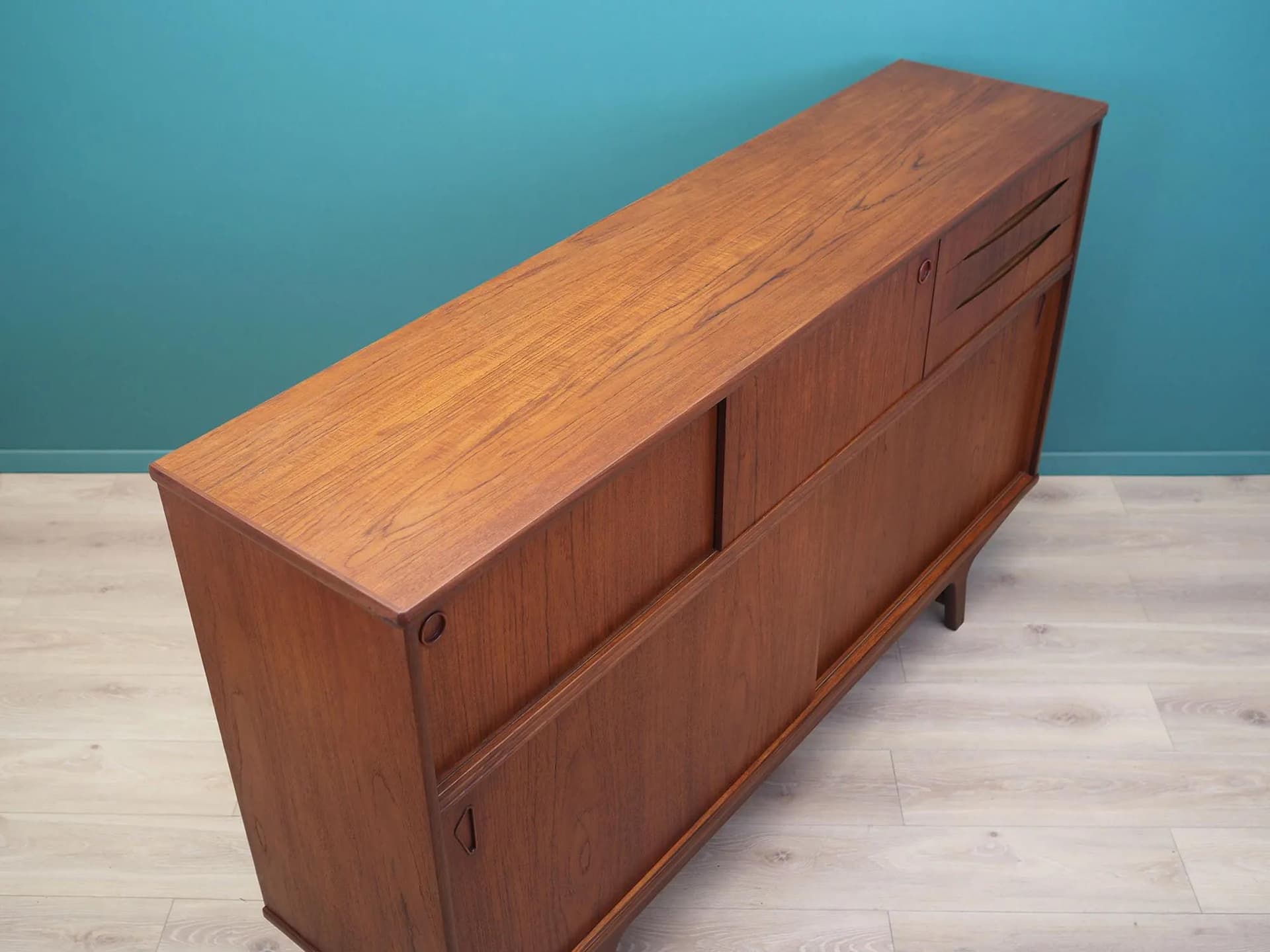 Highboard, teak brązowy, Dania, lata 60. - 42828