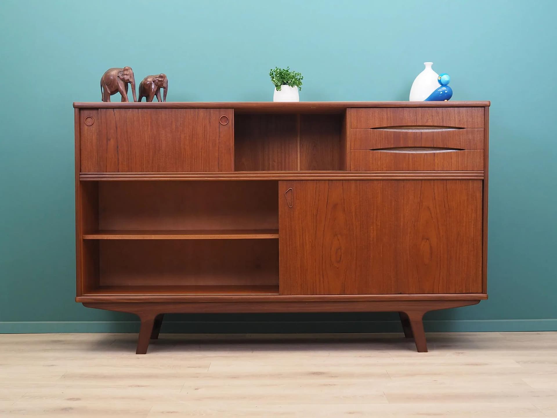Highboard, teak brązowy, Dania, lata 60. - 42822