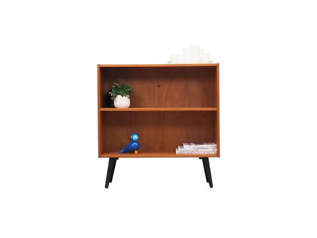 Bookcase, brown teak, Denmark, 1970s - DIMENSION