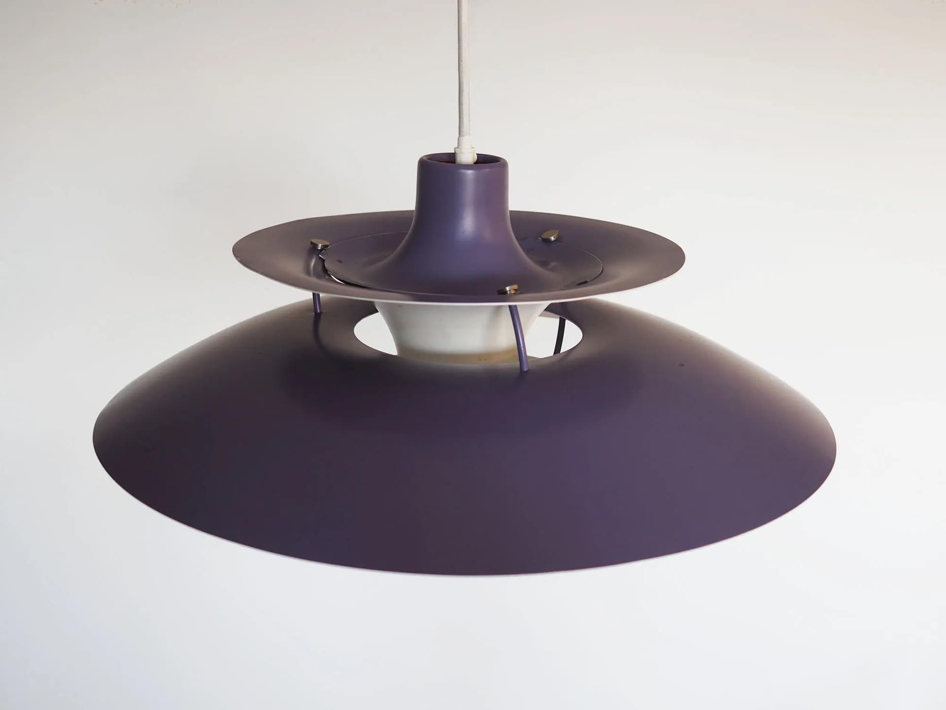 Pendant Lamp PH 5, violet metal, by P. Henningsen, Louis Poulsen, Denmark, 1970s - 42799