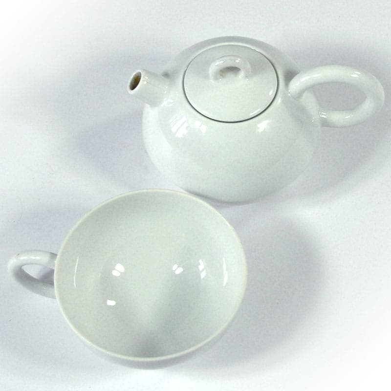 Tea for One Set, white porcelain, by M. Thun, Germany, 1980s. - 43063