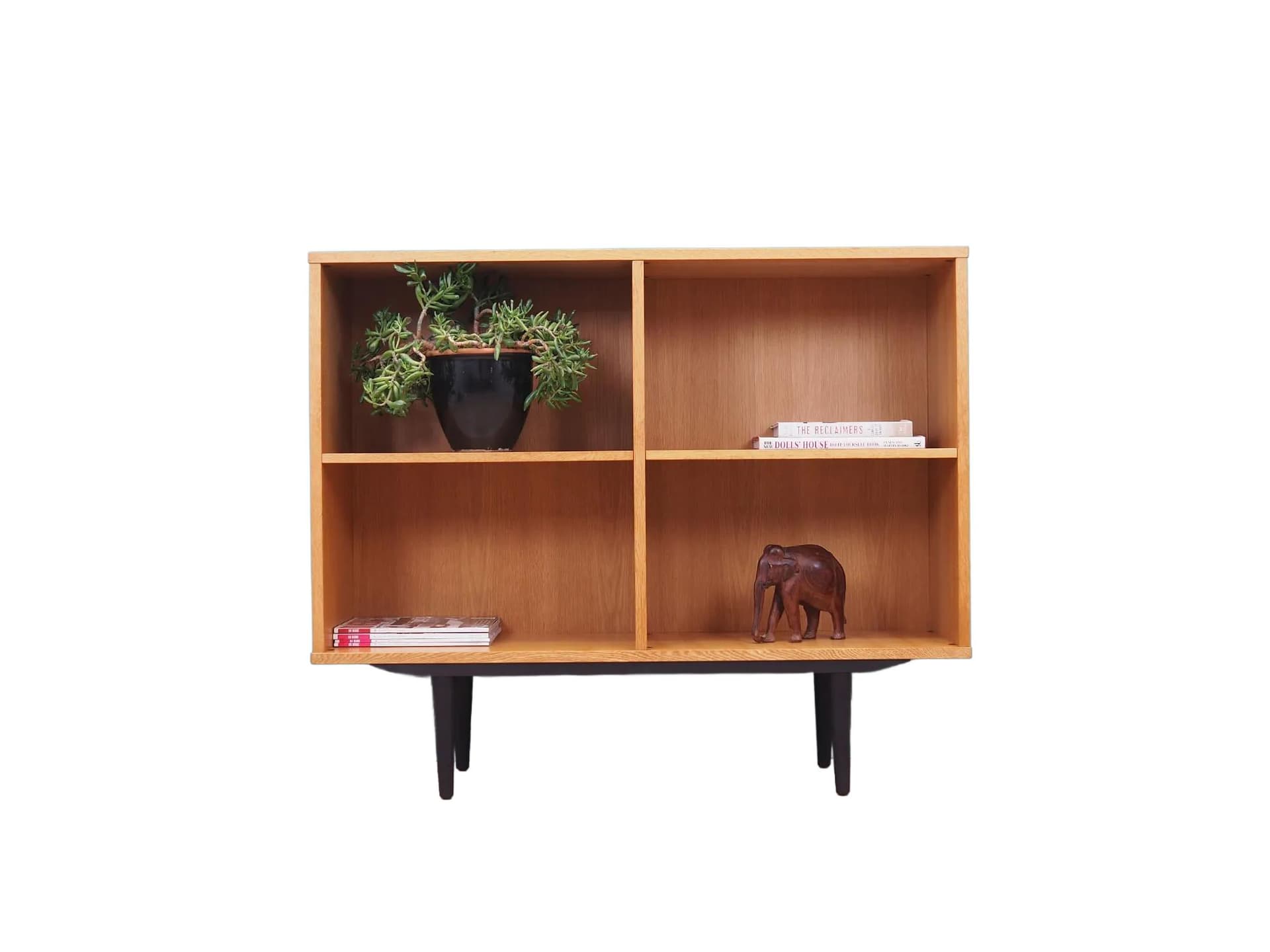 Regał, mid-century modern, jesion brązowy, Dania, lata 70.