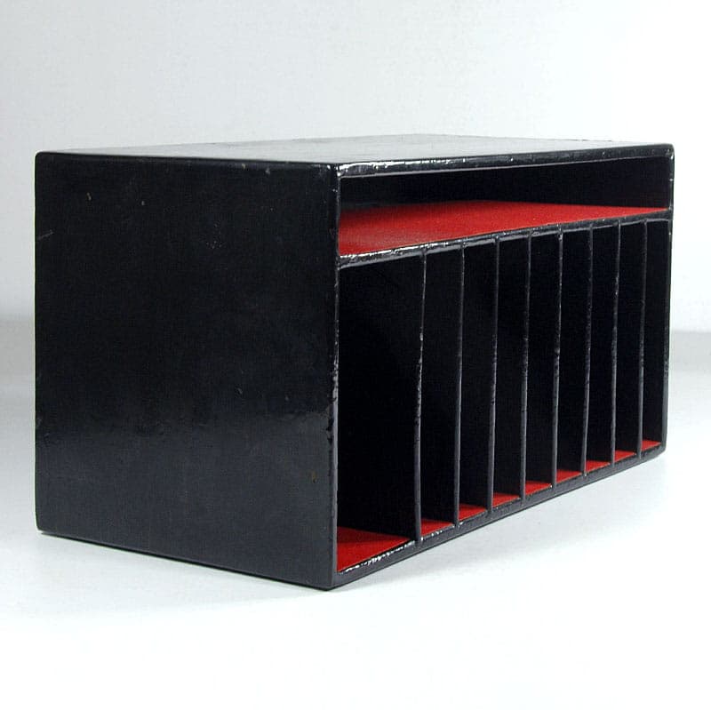 Segregator biurkowy, drewno czarny, Japonia, XX w. - 42984