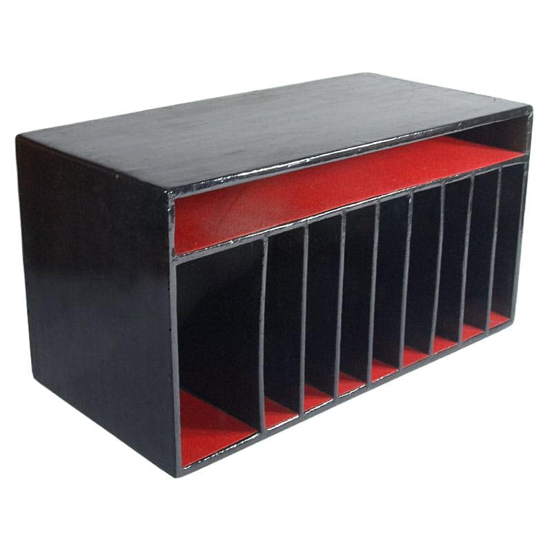 Segregator biurkowy, drewno czarny, Japonia, XX w.