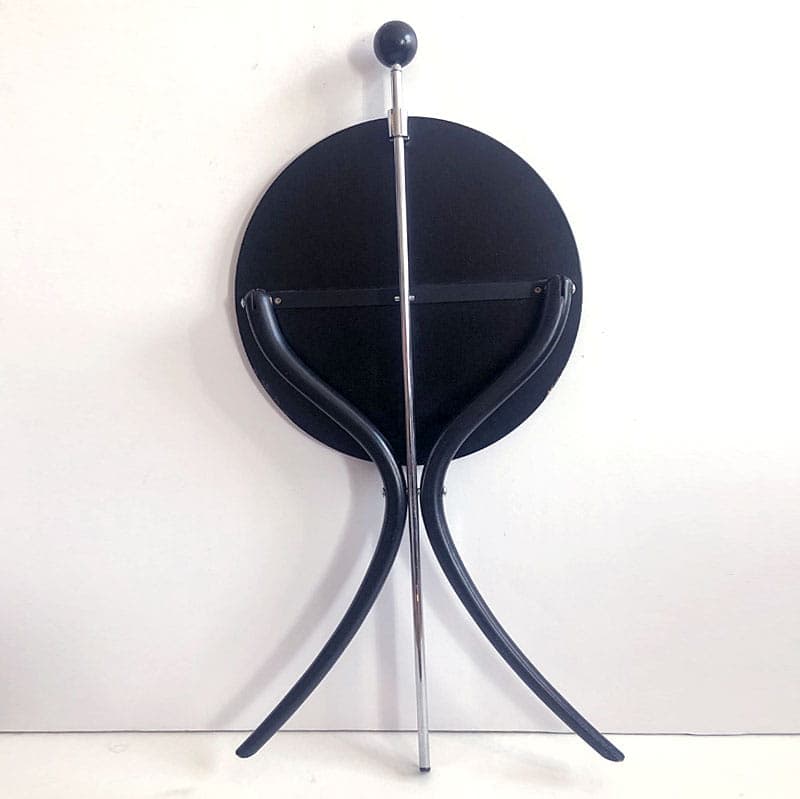 Stolik pomocniczy postmodernizm, metal chromowany czarny, Włochy, lata 90. - 42977