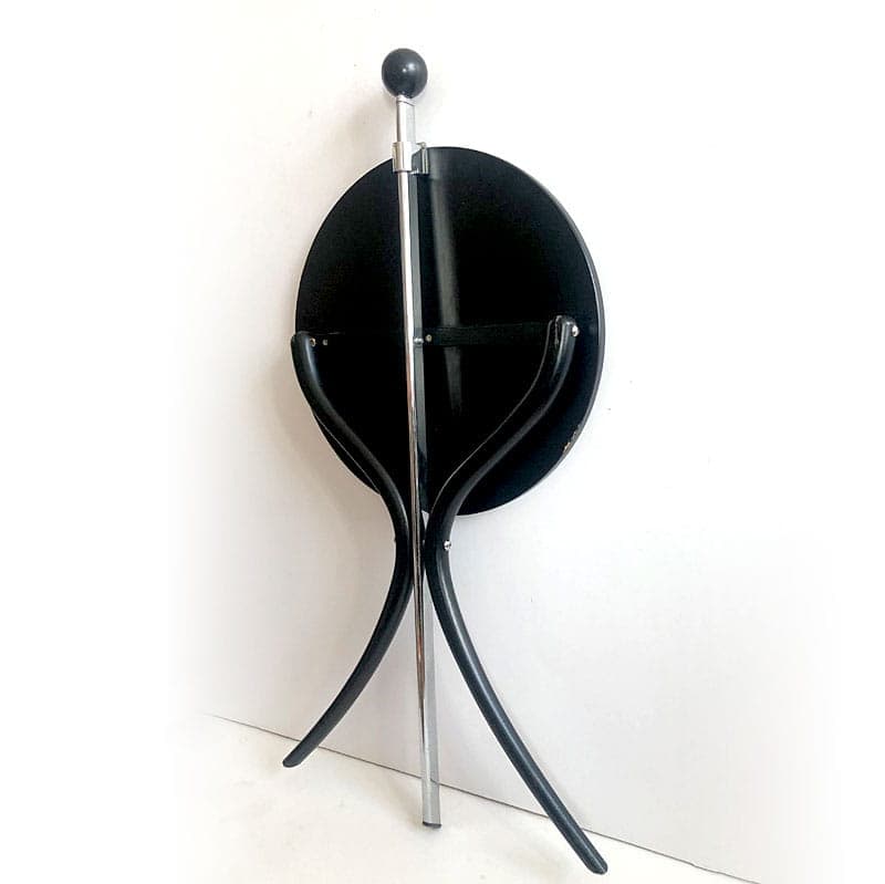 Stolik pomocniczy postmodernizm, metal chromowany czarny, Włochy, lata 90. - 42980