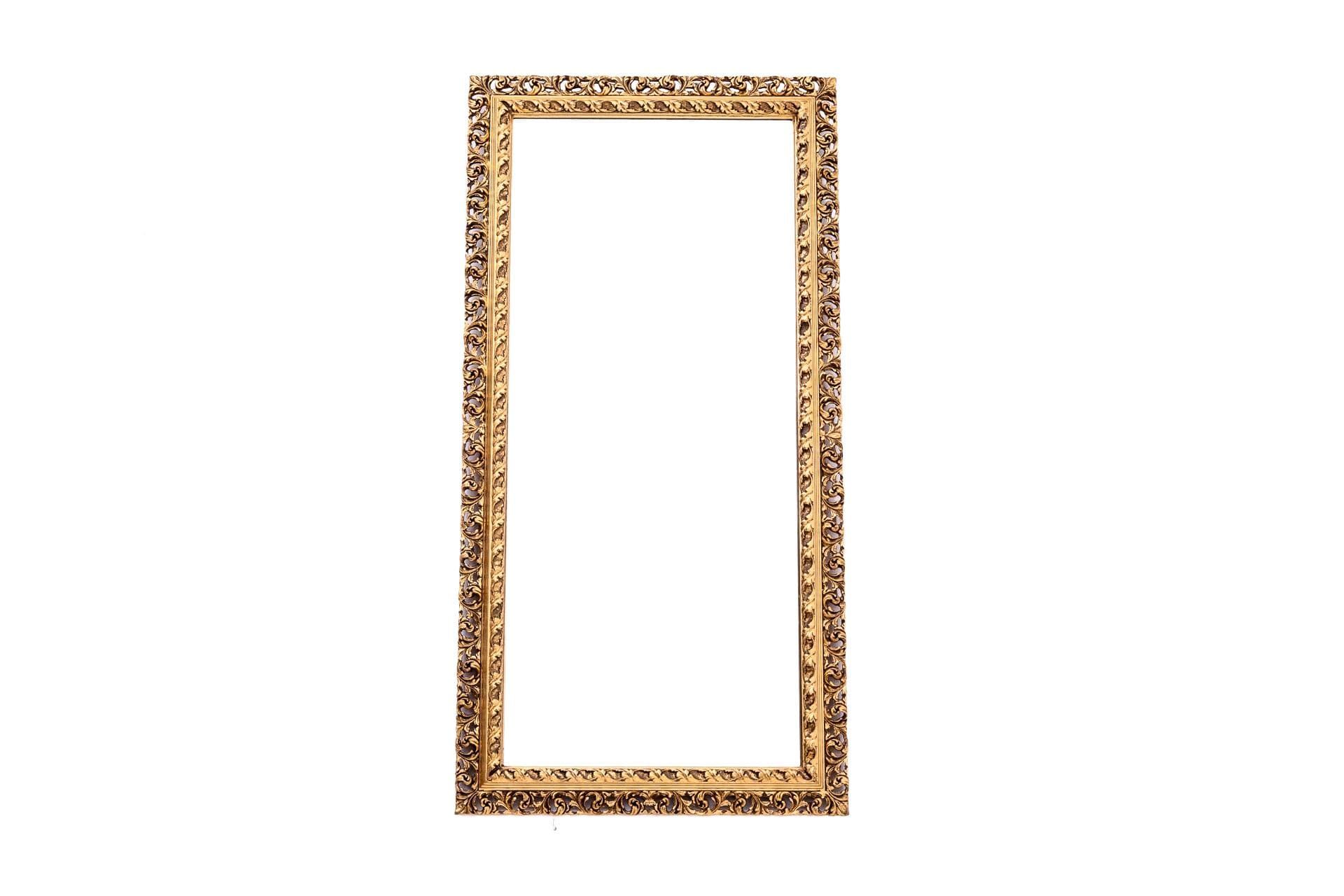 Golden Wall Mirror with Acanthus Leaves, Northern Europe, 1980s