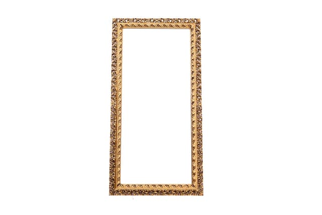 Golden Wall Mirror with Acanthus Leaves, Northern Europe, 1980s - DIMENSION
