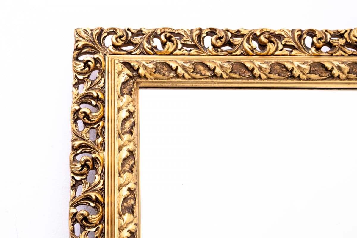Golden Wall Mirror with Acanthus Leaves, Northern Europe, 1980s - 47613