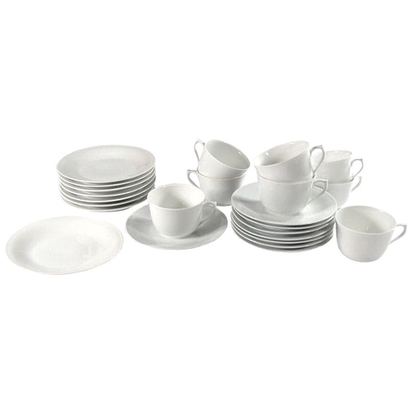 Dessert set, white porcelain, Bing & Grondahl, Denmark, 1960s.