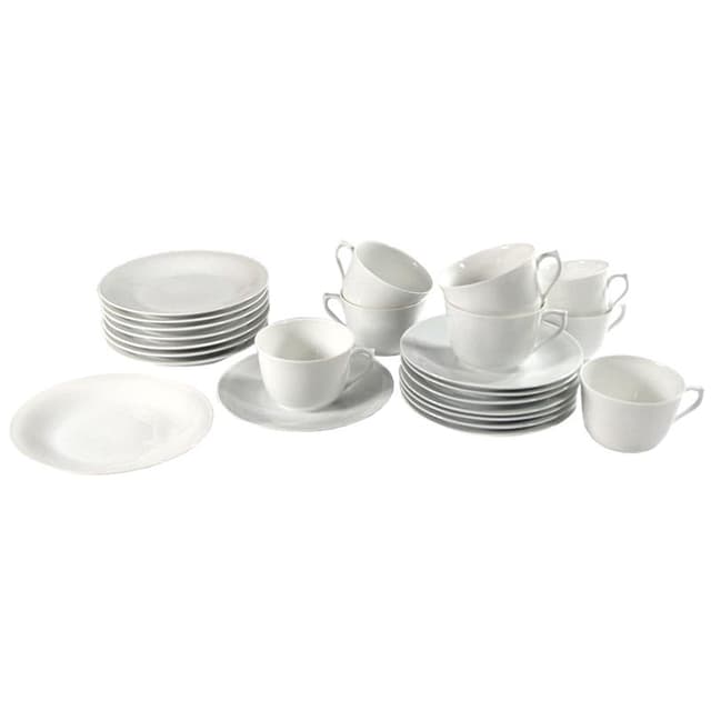 Dessert set, white porcelain, Bing & Grondahl, Denmark, 1960s. - DIMENSION