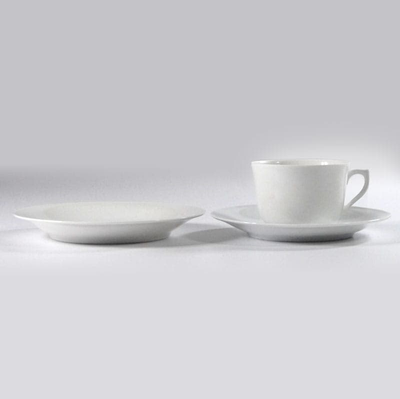 Dessert set, white porcelain, Bing & Grondahl, Denmark, 1960s. - 42958