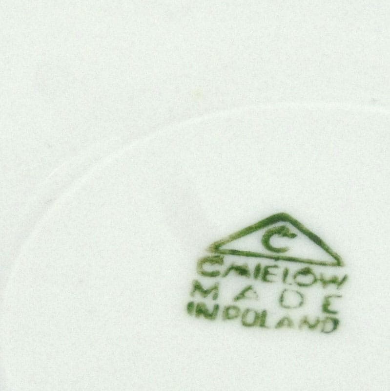 Komplet filiżanek karcianych, porcelana biała, proj. W. Potacki, Ćmielów, Polska, lata 60. - 42951