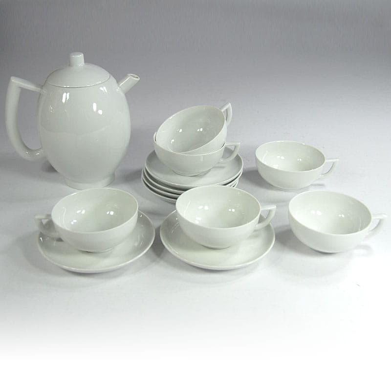 Dinnerware Set City Modern, white porcelain, by L. Rabold, Arzberg, Germany, 1980s. - 42939