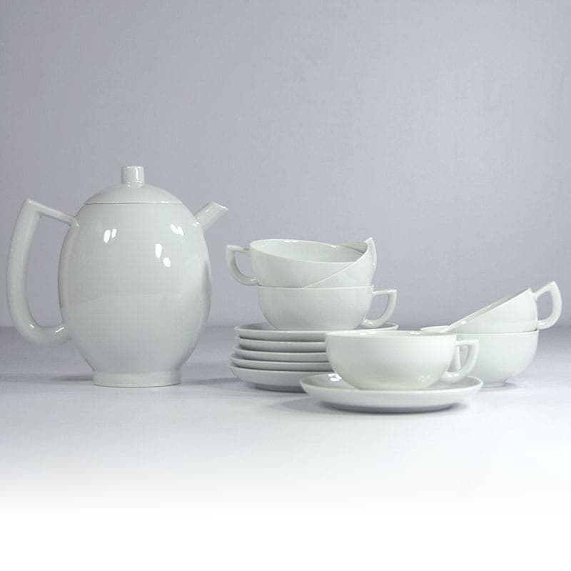 Dinnerware Set City Modern, white porcelain, by L. Rabold, Arzberg, Germany, 1980s. - 42937