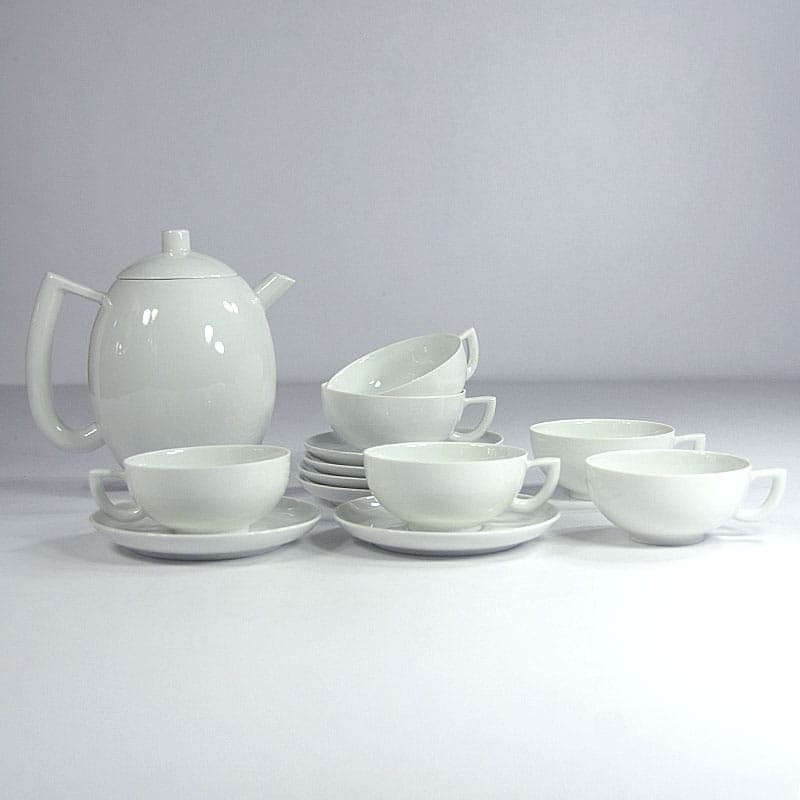 Dinnerware Set City Modern, white porcelain, by L. Rabold, Arzberg, Germany, 1980s. - 42938