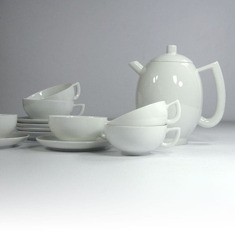 Dinnerware Set City Modern, white porcelain, by L. Rabold, Arzberg, Germany, 1980s. - 42942