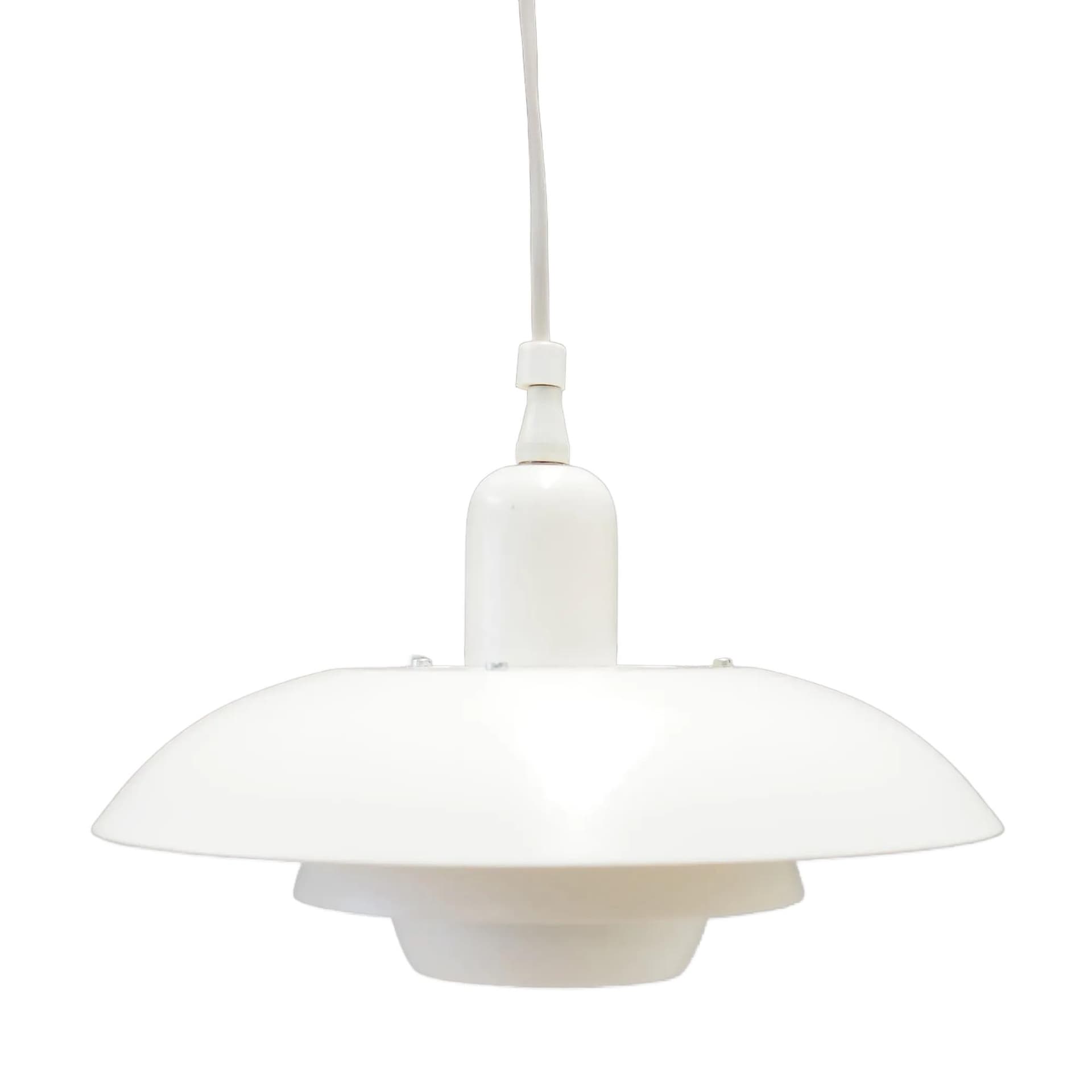 Pendant Lamp Scandinavian, white metal, Denmark, 1970s