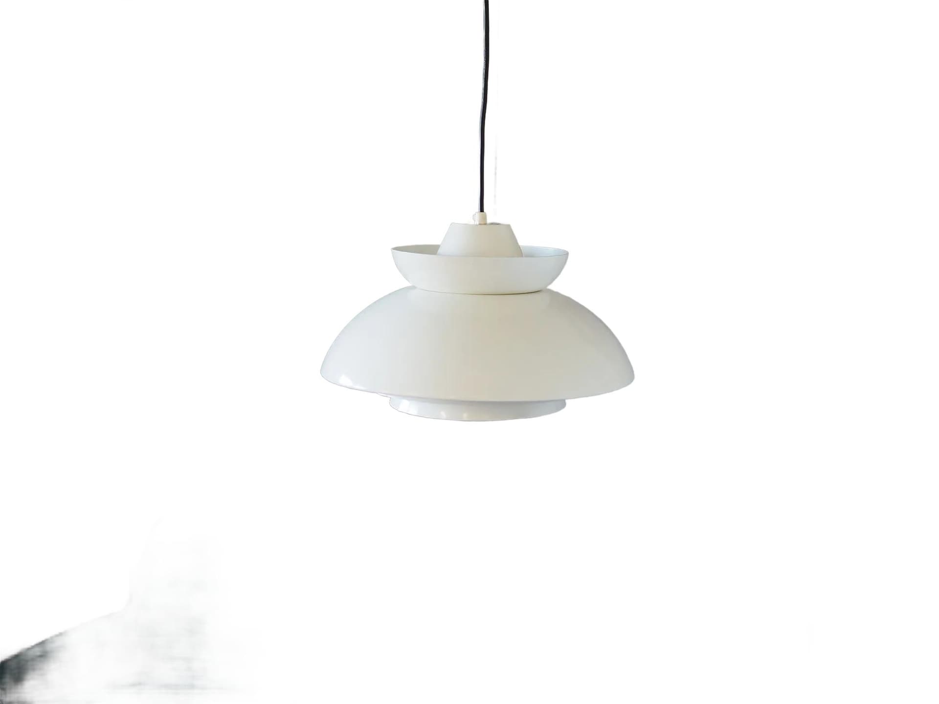 Pendant lamp, white metal, Denmark, 1970s.
