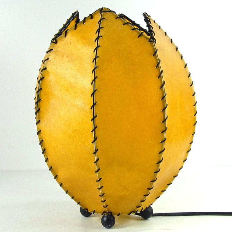 Table lamp, yellow, plastic, France, 1980s. - 43582