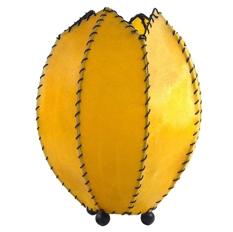 Table lamp, yellow, plastic, France, 1980s.