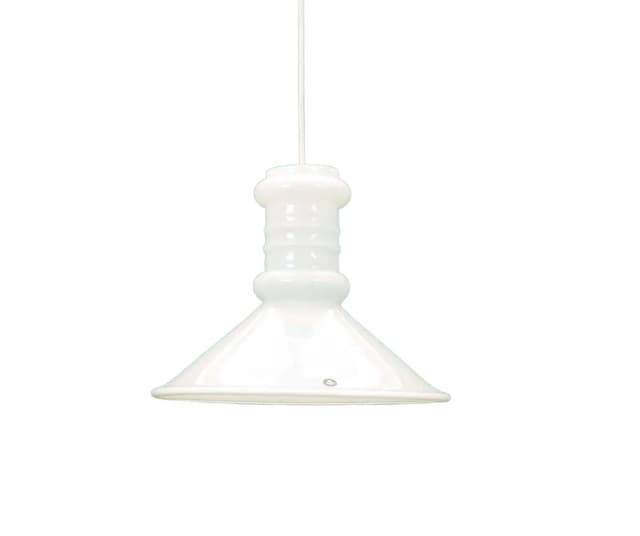 Pendant lamp, white glass, Holmegaard, Denmark, 1970s - DIMENSION