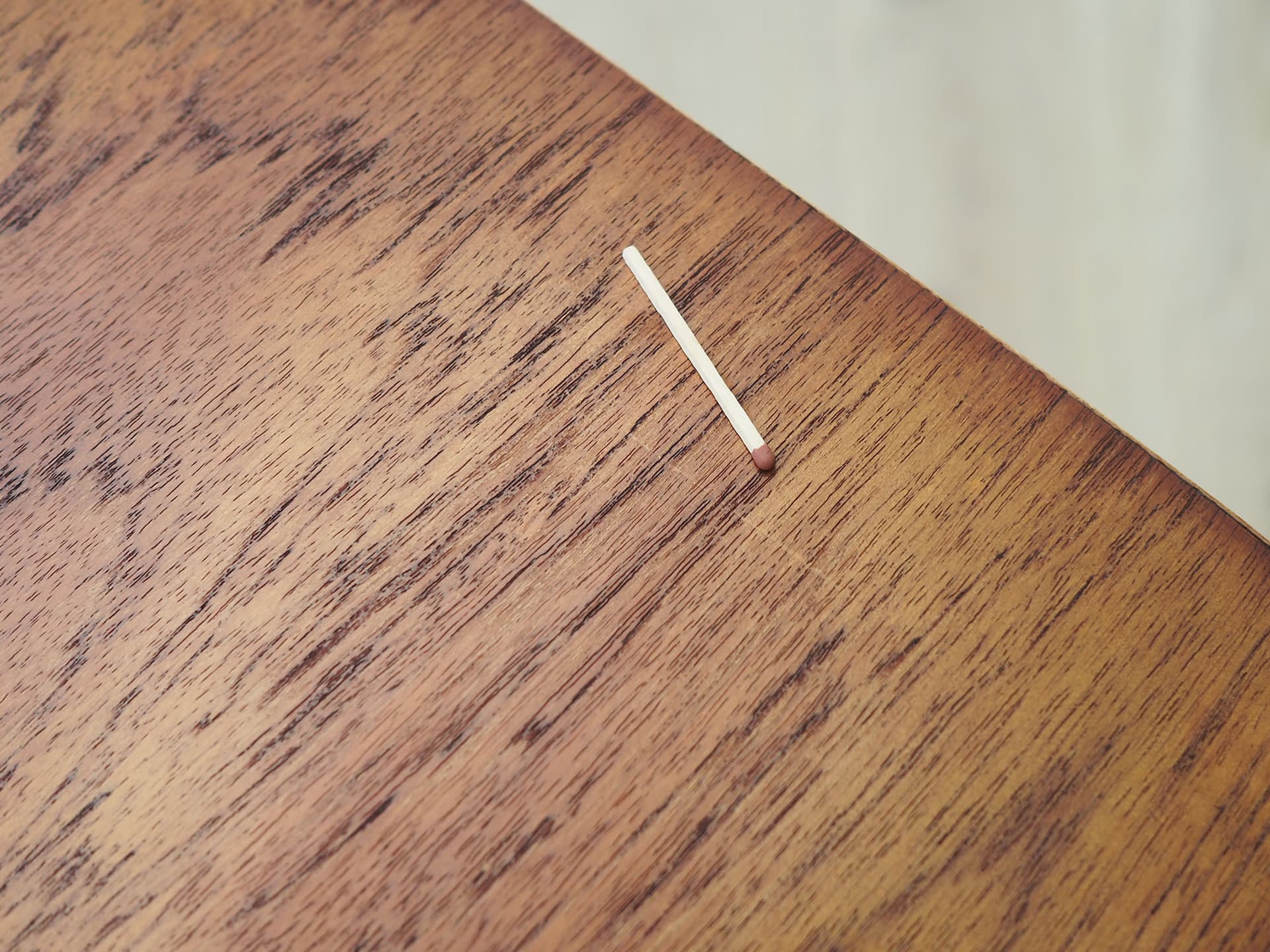 Stolik, teak brązowy, stal chromowana, Dania, lata 70. - 50691