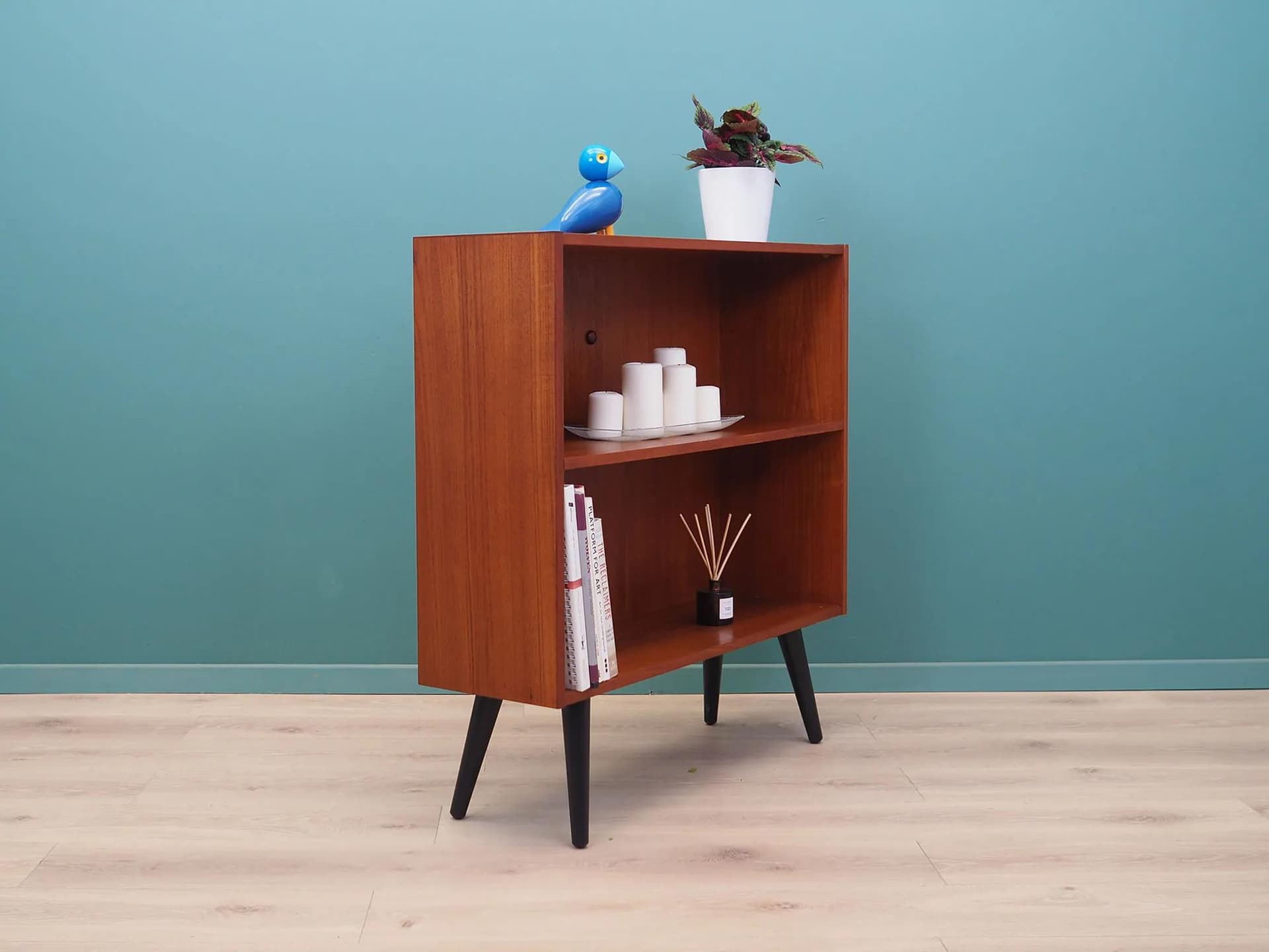 Bookcase, brown teak, Denmark, 1970s - 43191