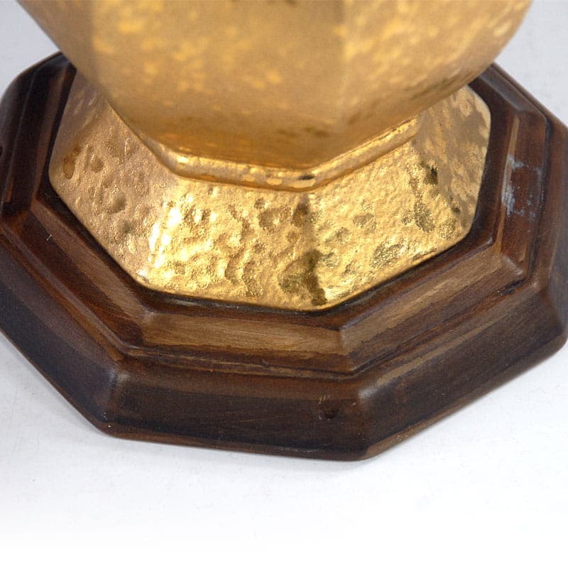 Lampa stołowa SC3, złocona ceramika, Włochy, lata 60. - 43574