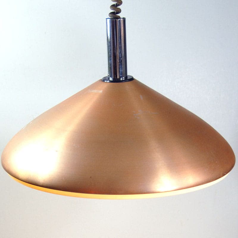 Ceiling lamp Space Age, pink, aluminum, Erco, Germany, 1970s. - 43527