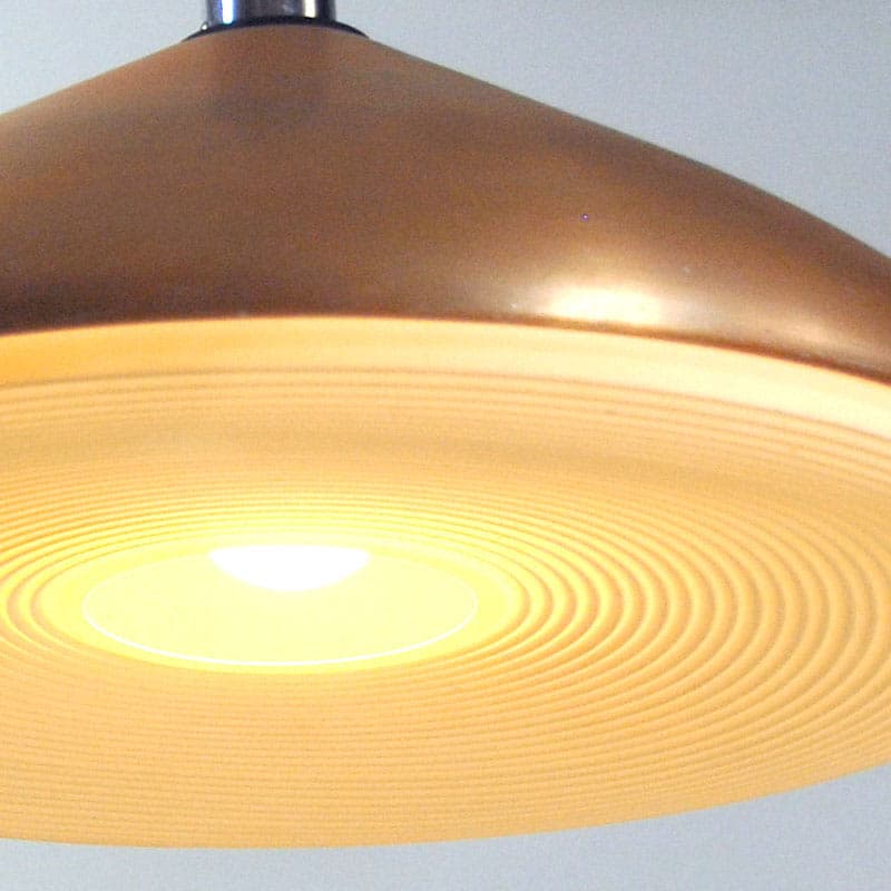 Ceiling lamp Space Age, pink, aluminum, Erco, Germany, 1970s. - 43531