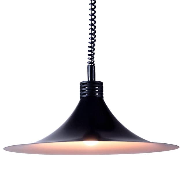Ceiling Lamp UFO, Space Age, black metal, Poland, 1980s. - DIMENSION