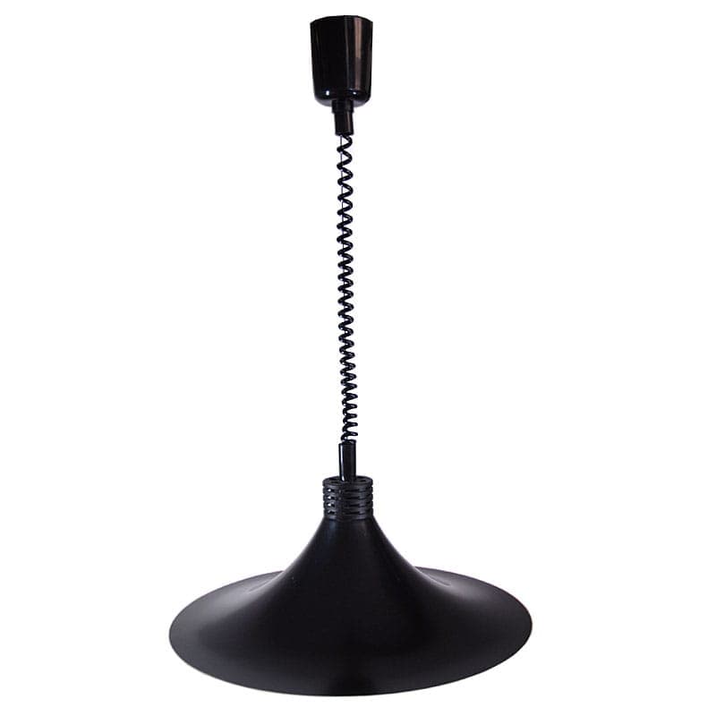 Ceiling Lamp UFO, Space Age, black metal, Poland, 1980s. - 43499