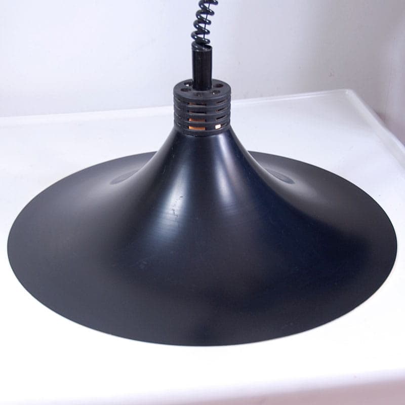 Ceiling Lamp UFO, Space Age, black metal, Poland, 1980s. - 43502