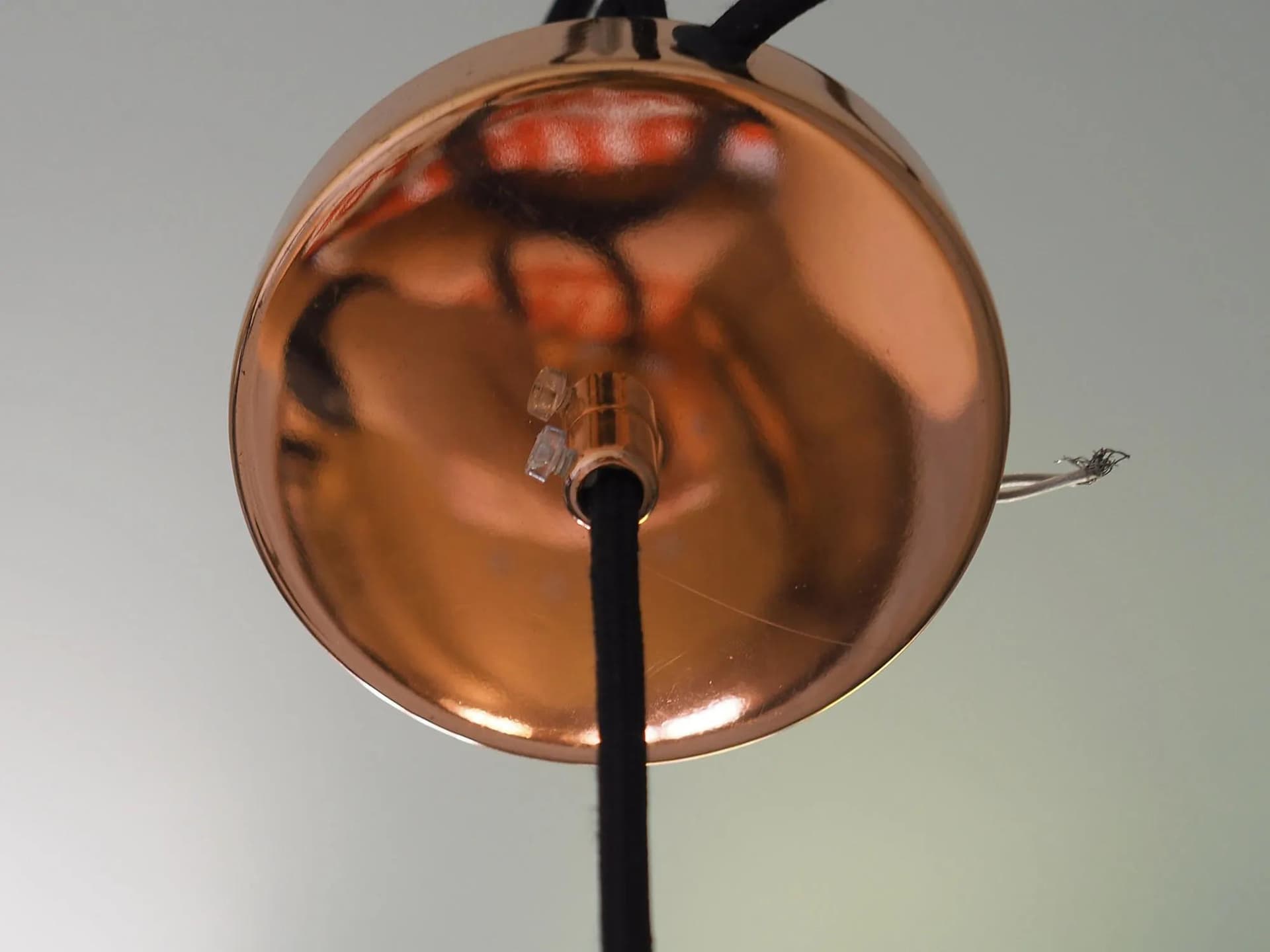 Pendant lamp, pink metal, Denmark, 1990s - 43920