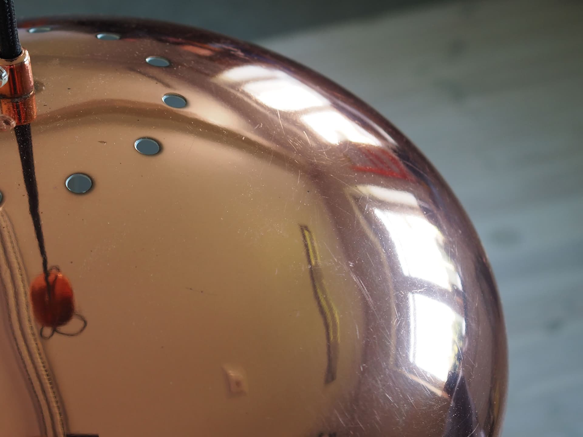 Pendant lamp, pink metal, Denmark, 1990s - 50830