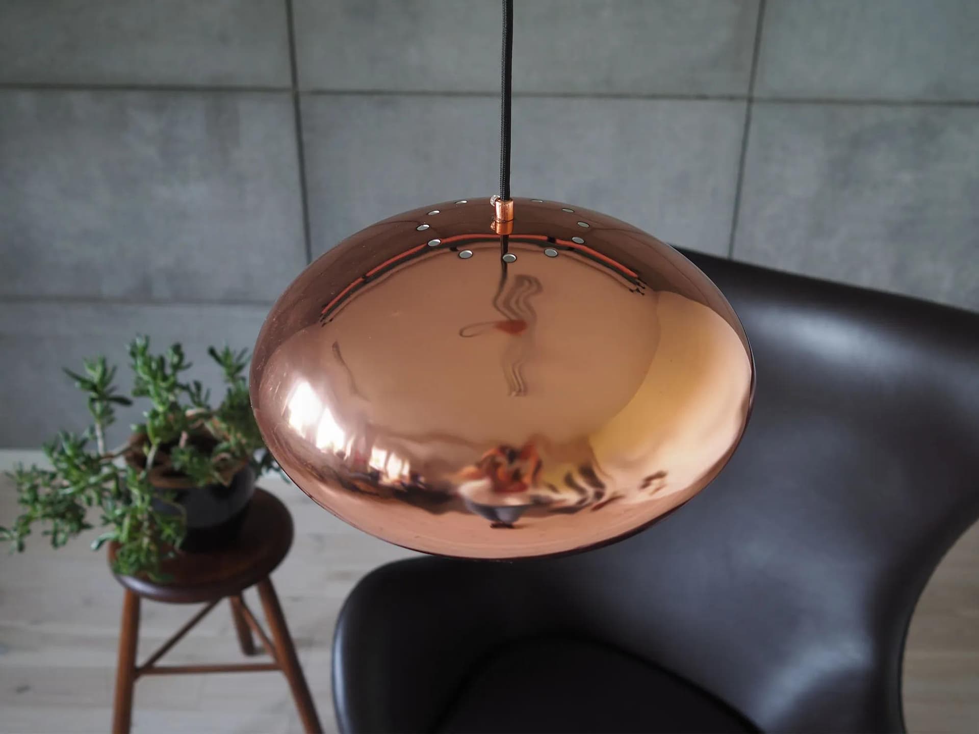 Pendant lamp, pink metal, Denmark, 1990s - 43922